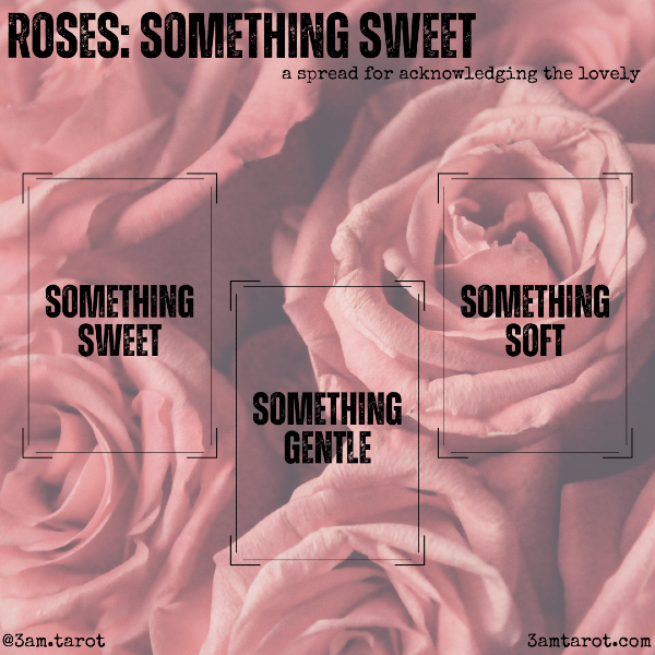 ROSES: SOMETHING SWEET. a spread for acknowledging the lovely. something sweet / something gentle / something soft