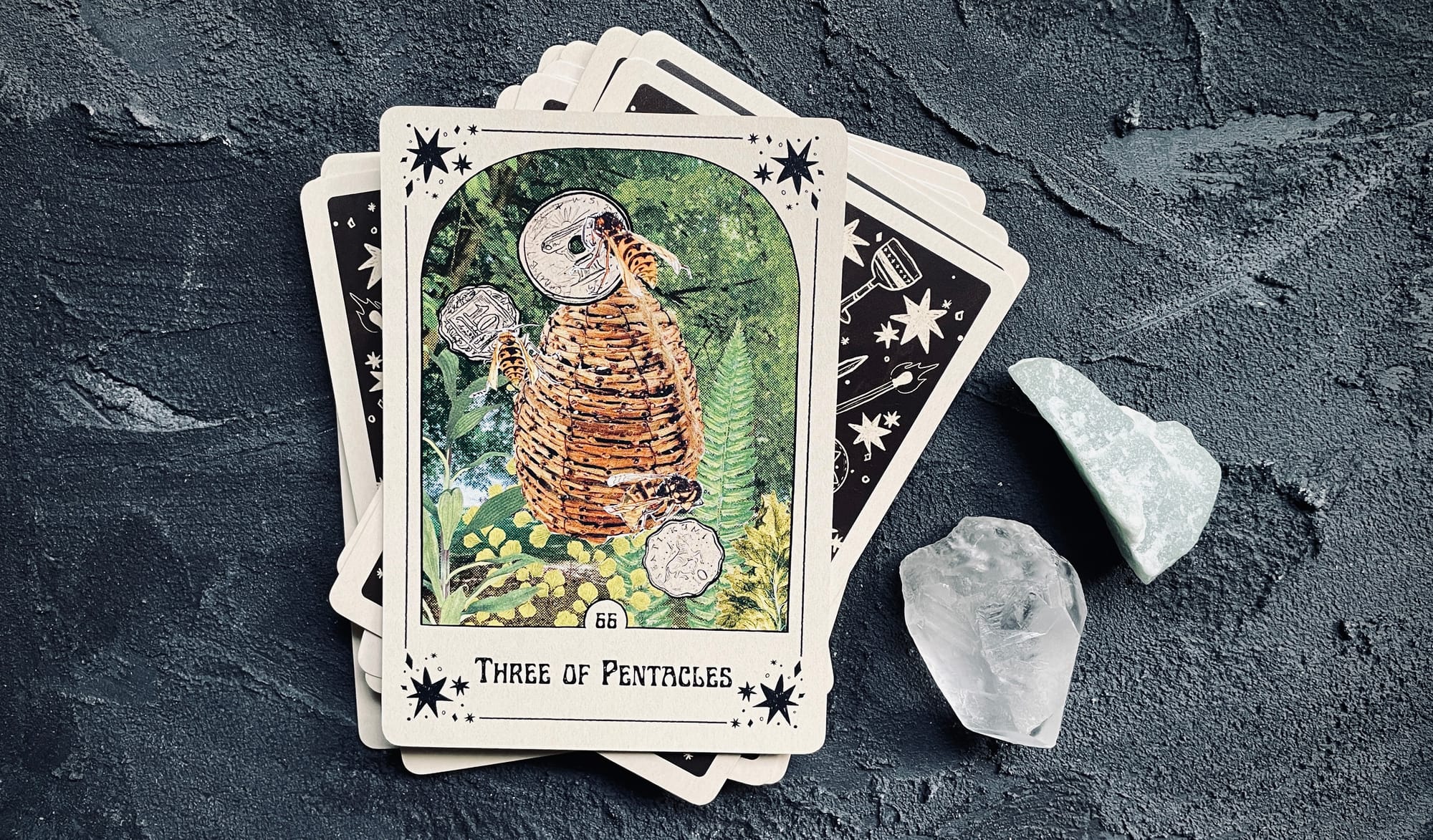 three of pentacles from the every little thing you do is magic tarot deck