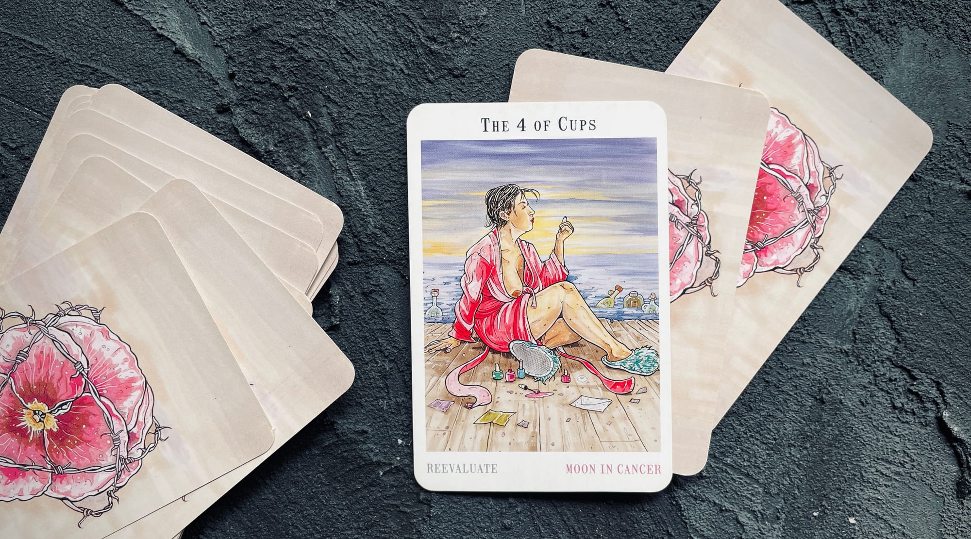 four of cups from the next world tarot