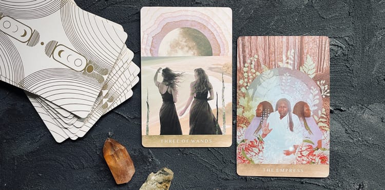 three of wands & empress from the moonchild tarot