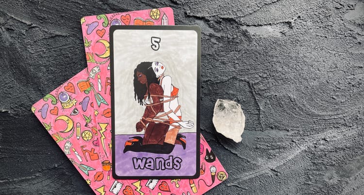five of wands // the element of fire