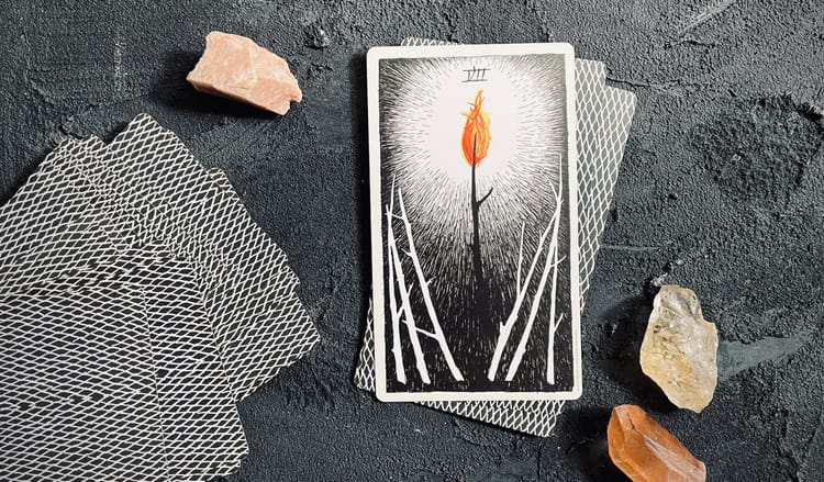 seven of wands: a lantern in the dark