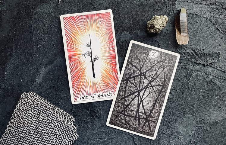 ten of wands: number 10 & fire